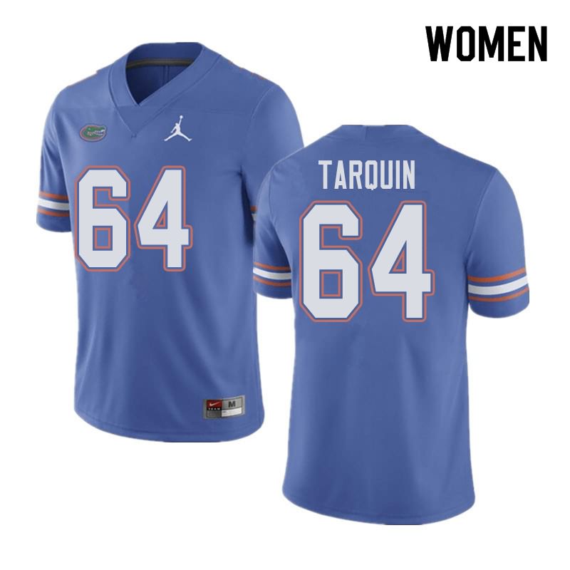 NCAA Florida Gators Michael Tarquin Women's #64 Jordan Brand Blue Stitched Authentic College Football Jersey VFF2764AY